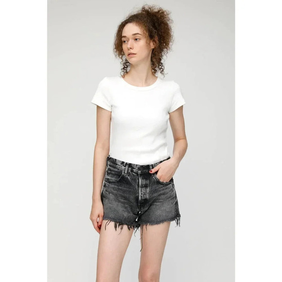 MOUSSY VINTAGE Perrysburg Denim Shorts Light Black Size 23 - Picture 6 of 12